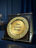 Custom Engraved Shield Award with Wooden Case Personalized Achievement Trophy