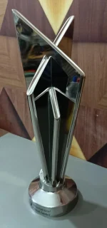 T20 World Cup Championship Trophy Replica Premium stainless steel 18 Inches - Image 2